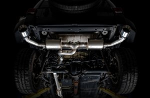 Jeep Wrangler JKU Performance Exhaust - Rear - AWE Tuning - Tread Edition, Axle-Back Dual - Chrome Silver - `07-`18